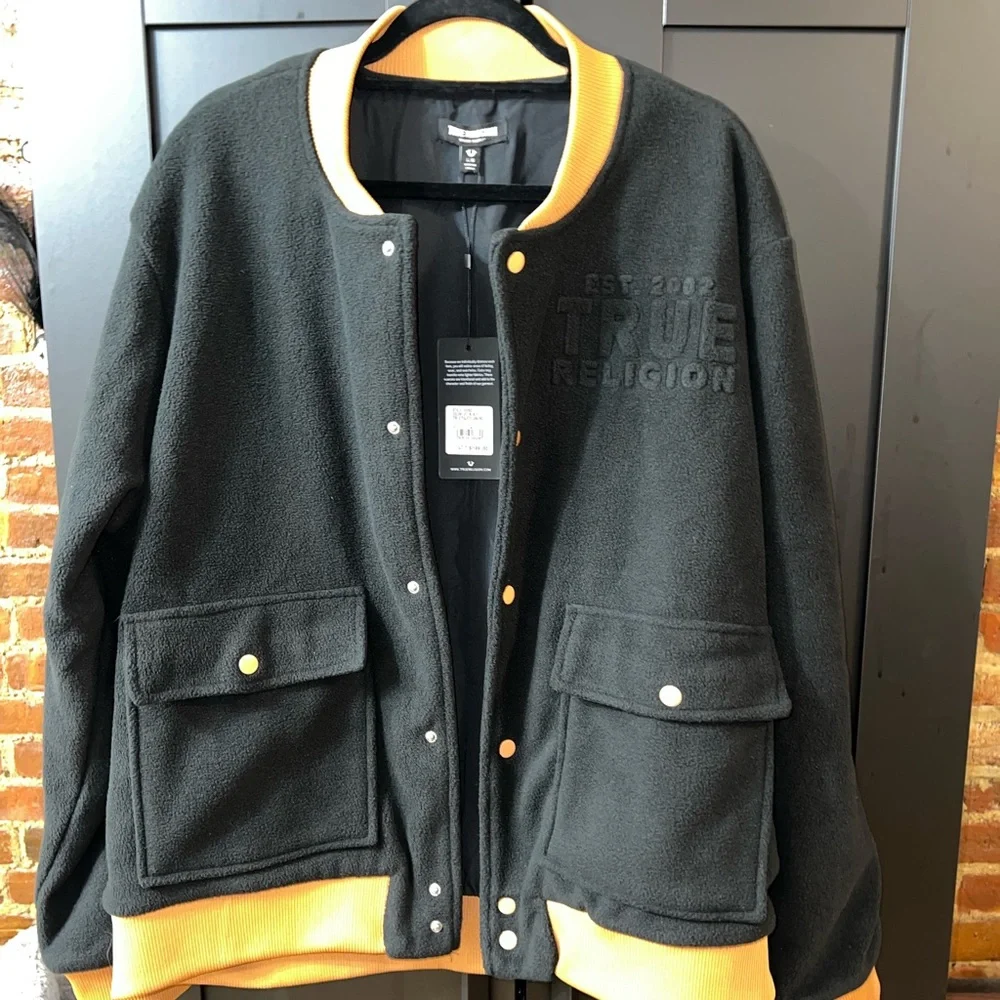 True Religion Mens Bomber Jacket - Picture 1 of 13
